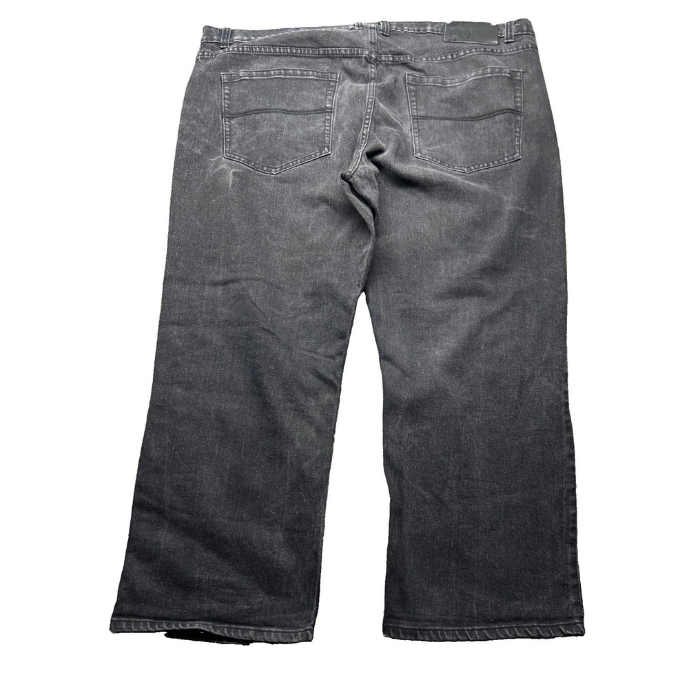 Linea Uomo Mens Jeans 46x30 Black Relaxed Straight Fit